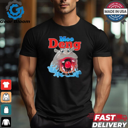 Hungry Moo Deng Painting t shirt