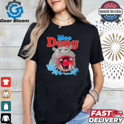 Hungry Moo Deng Painting t shirt