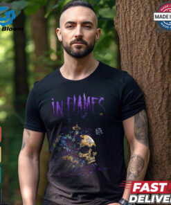 In Flames Skull And Vine Artwork Unisex T Shirt