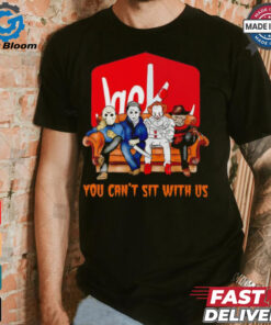 Jack you can’t sit with us Voorhees Myers Pennywise and Krueger Halloween shirt