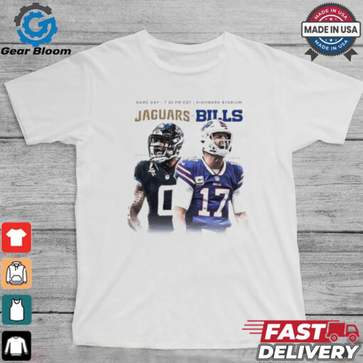 Jaguars at Bills game day Gabe Davis vs Josh Allen shirt