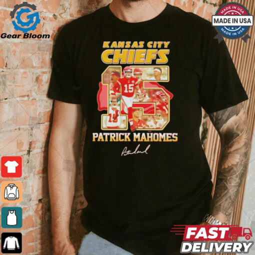 Kansas City Chiefs Patrick Mahomes 15 signature shirt