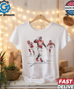 Kansas City Chiefs football team players signature sketches shirt