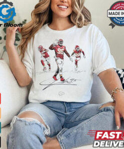 Kansas City Chiefs football team players signature sketches shirt