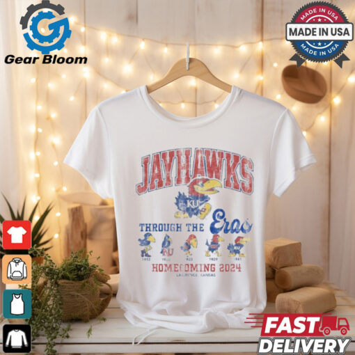 Kansas Jayhawks Through The Eras Homecoming 2024 Shirt