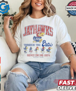 Kansas Jayhawks Through The Eras Homecoming 2024 Shirt