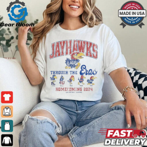 Kansas Jayhawks Through The Eras Homecoming 2024 Shirt