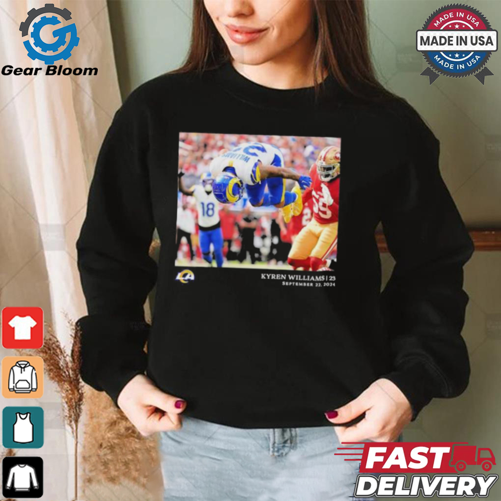 Kyren Williams Los Angeles Rams NFL Flash Features Week 3 T Shirt Kyren Williams Los Angeles Rams NFL Flash Features Week 3 T Shirt