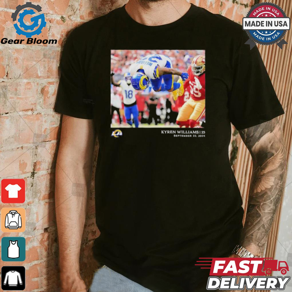 Kyren Williams Los Angeles Rams NFL Flash Features Week 3 T Shirt Kyren Williams Los Angeles Rams NFL Flash Features Week 3 T Shirt