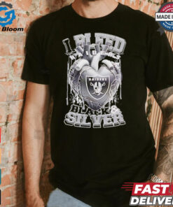 Las Vegas Raiders I bleed Raiders black and silver shirt