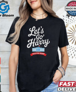 Lets Go Harry Vote For Trump American Flag Shirt