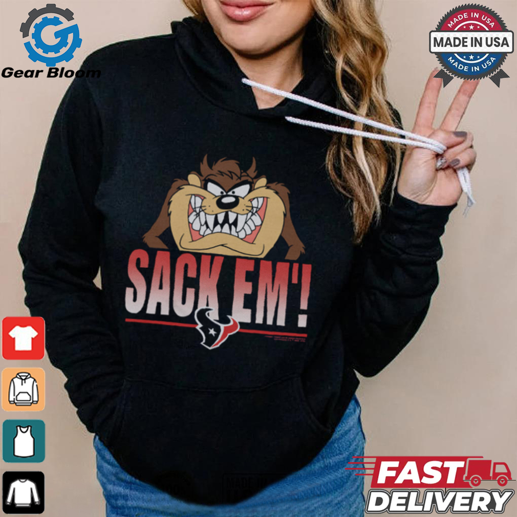 Looney Tunes Taz Sack Em' x Houston Texans Shirt Looney Tunes Taz Sack Em' x Houston Texans Shirt