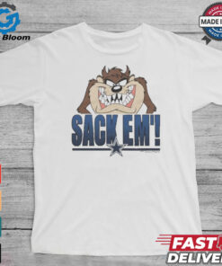 Looney Tunes Taz Tasmania Sack Em’ x Dallas Cowboys T Shirts