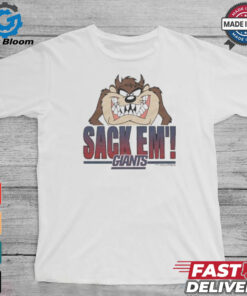 Looney Tunes Taz Tasmania Sack Em’ x New York Giants T Shirts