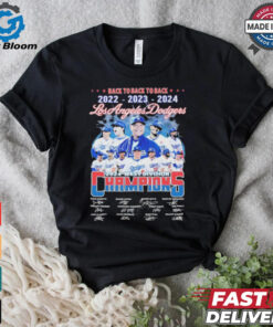 Los Angeles Dodgers 2024 West Division Champs Back To Back To Back T Shirt