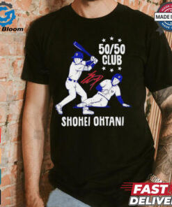 Los Angeles Dodgers 50 50 club Shohei Ohtani signature shirt