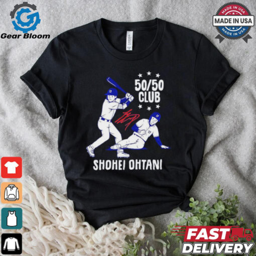 Los Angeles Dodgers 50 50 club Shohei Ohtani signature shirt