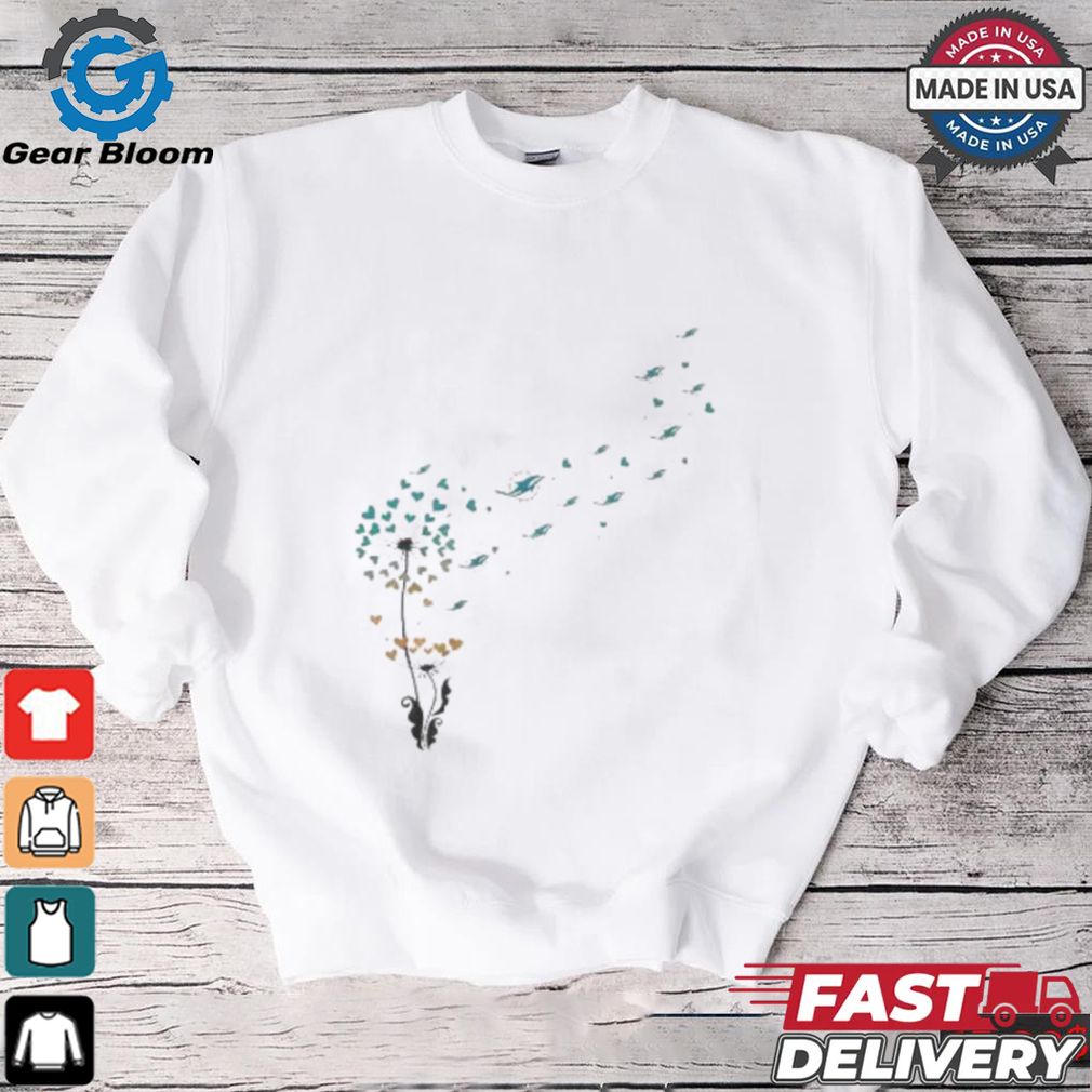 Miami Dolphins Floral Dandelion Shirt Miami Dolphins Floral Dandelion Shirt
