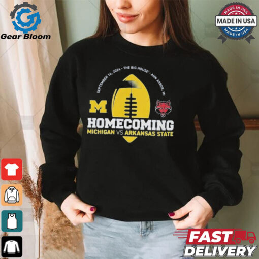 Michigan Wolverines Valiant Blue 2024 Homecoming Gameday Shirt