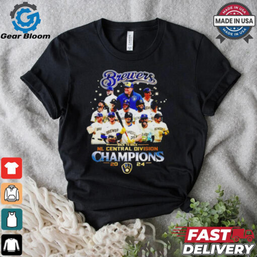 Milwaukee Brewers Back To Back NL Central Division Champions 2024 T Shirt