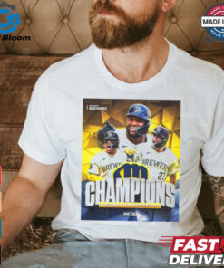 Milwaukee Brewers Champions National League Central MLB 2024 Poster t shirt