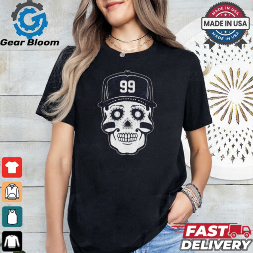 Official New York Yankees MLB Aaron Judge Sugar Skull #99 Graphic t shirt