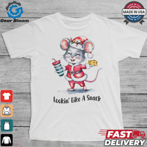Mouse Santa lookin’ like a snack Merry Christmas shirt