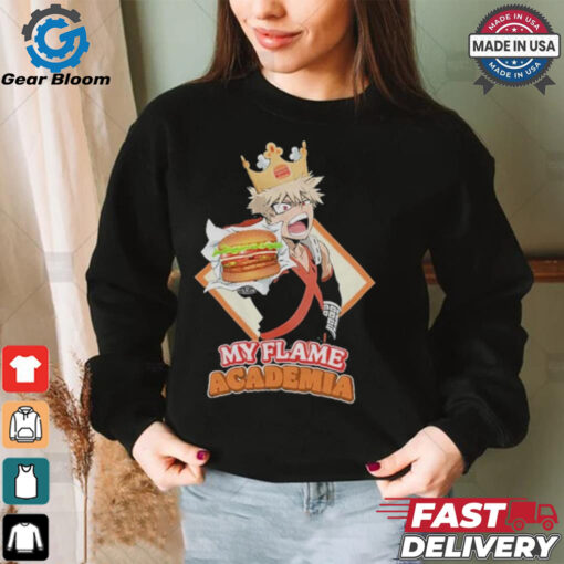 My Flame Academia Bakugo Burger King Shirt