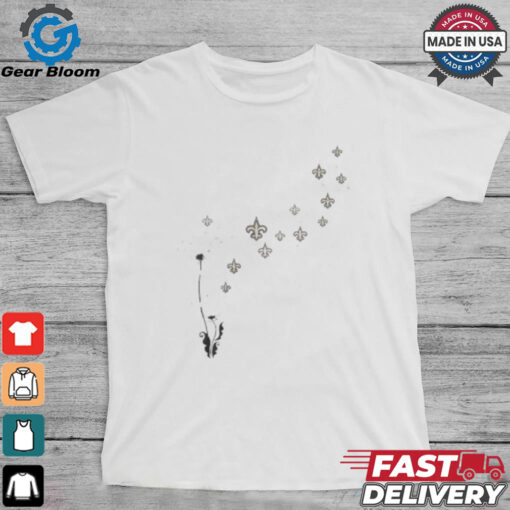 New Orleans Saints Floral Dandelion Shirt
