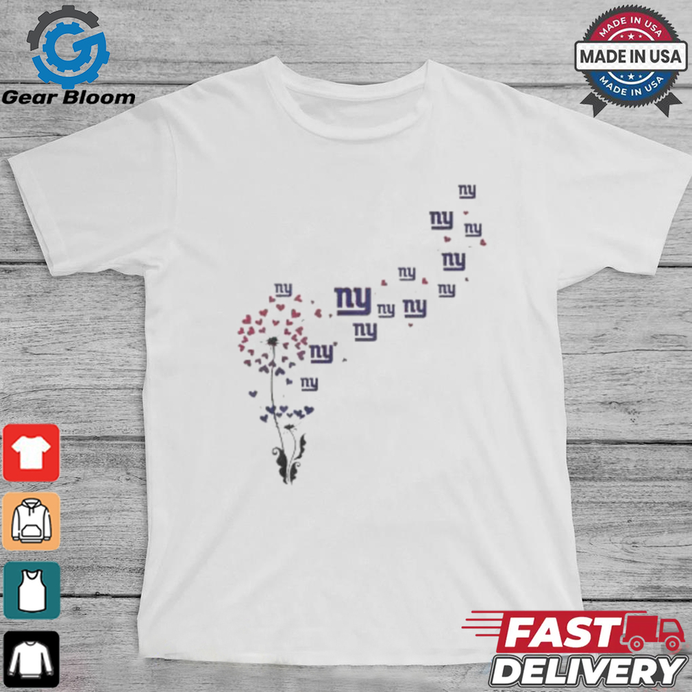 New York Giants Floral Dandelion Shirt New York Giants Floral Dandelion Shirt