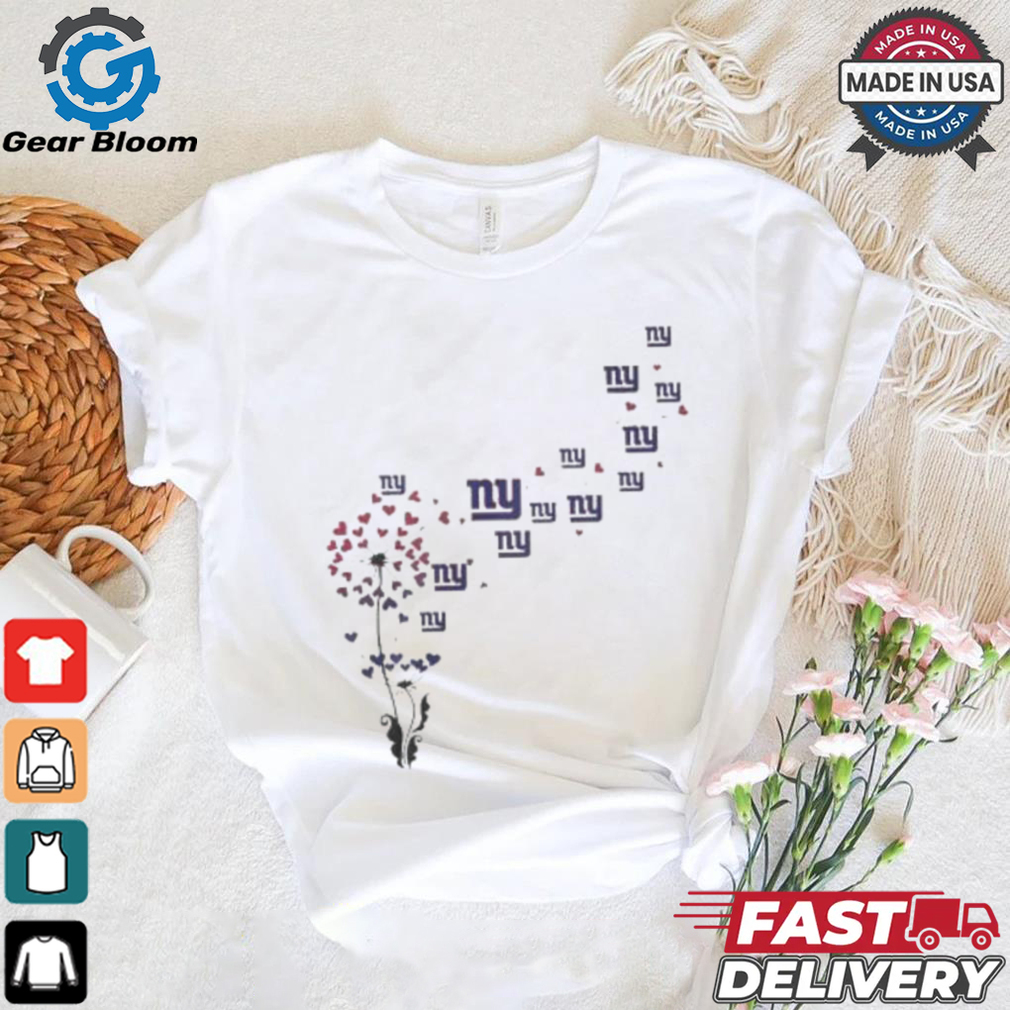 New York Giants Floral Dandelion Shirt New York Giants Floral Dandelion Shirt
