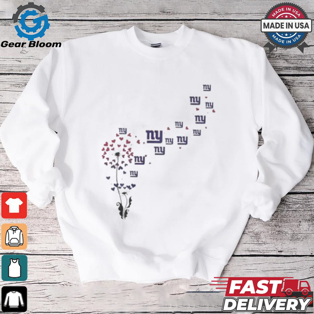 New York Giants Floral Dandelion Shirt New York Giants Floral Dandelion Shirt