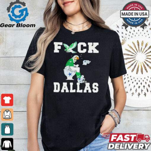 Philadelphia Eagle shit on Dallas Cowboys helmet toilet shirt