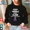 Nobody should fight alone Domestic Violence Awarness shirt