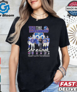 Ny The Giants Teams Signature Thank You For The Memories Shirt