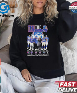 Ny The Giants Teams Signature Thank You For The Memories Shirt