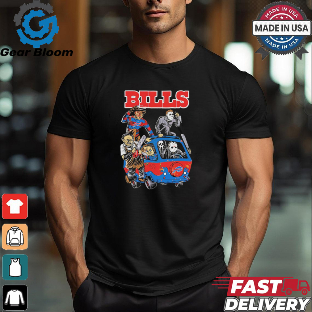 Official Buffalo Bills NFL Horror Characters Movie Hippie Halloween Shirt Official Buffalo Bills NFL Horror Characters Movie Hippie Halloween Shirt