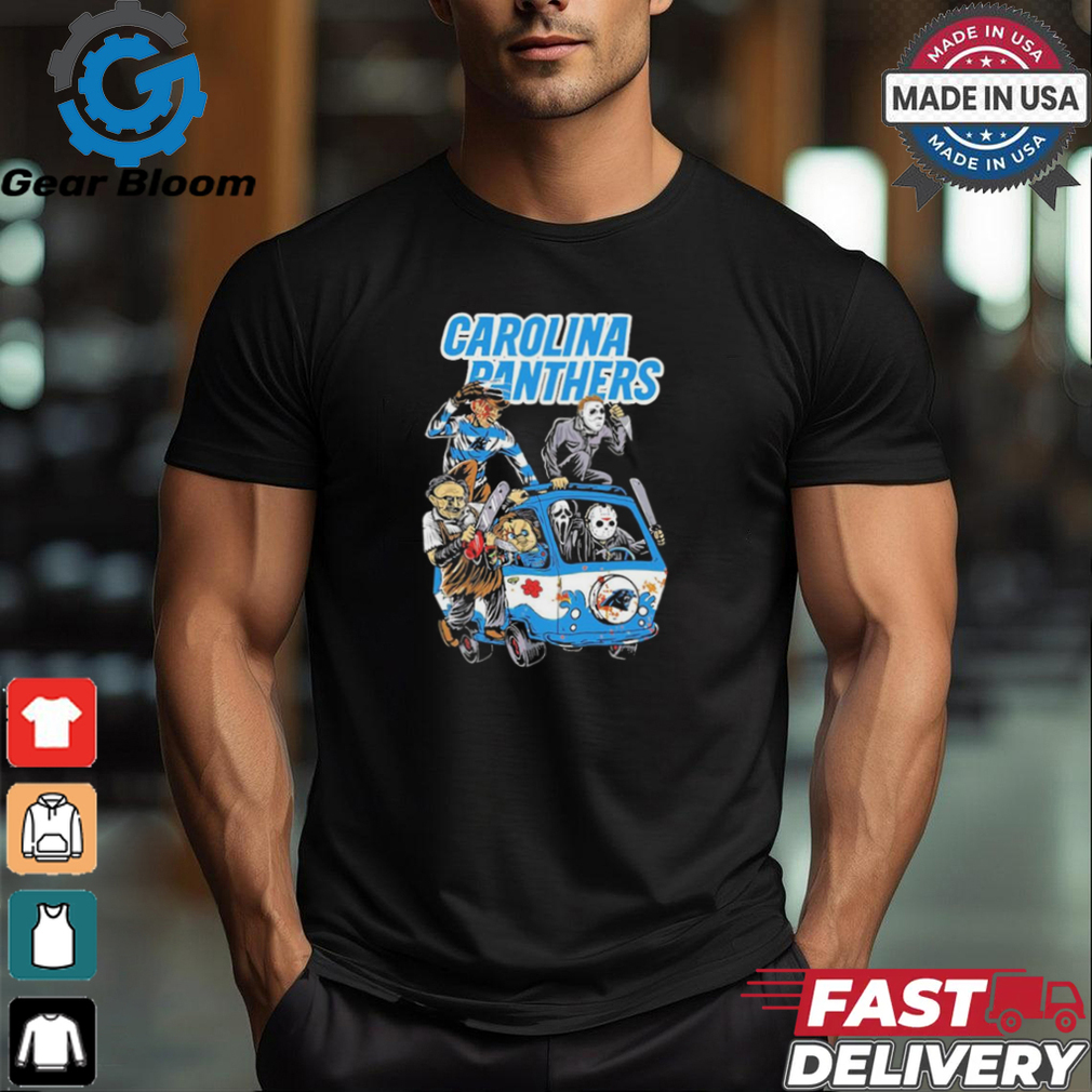 Official Carolina Panthers NFL Horror Characters Movie Hippie Halloween Shirt Official Carolina Panthers NFL Horror Characters Movie Hippie Halloween Shirt