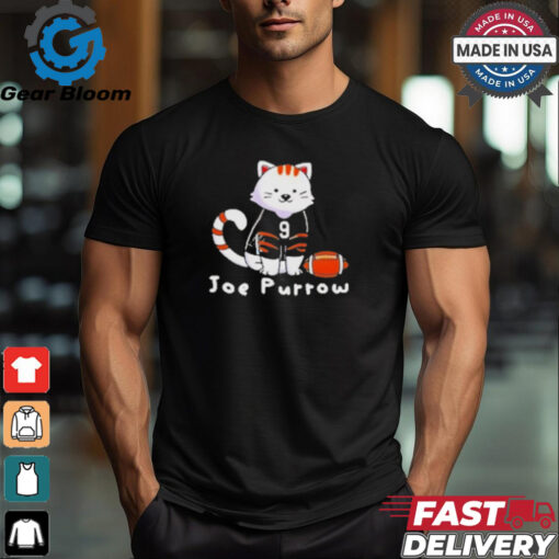 Official Cincinnati Bengals Cat Joe Burrow Player T Shirt
