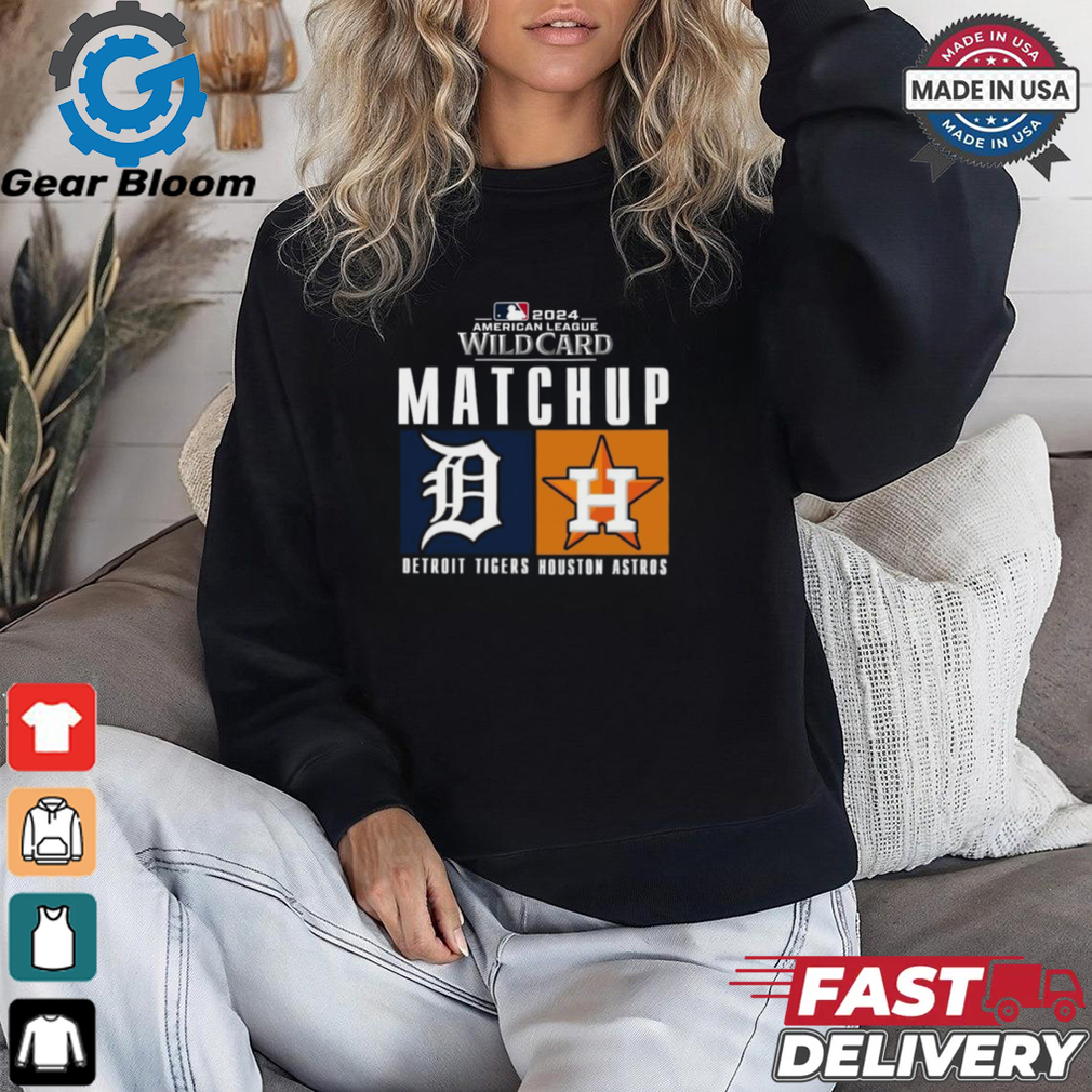 Official Detroit Tigers vs. Houston Astros 2024 MLB AL Wild Card Matchup T Shirt Official Detroit Tigers vs. Houston Astros 2024 MLB AL Wild Card Matchup T Shirt