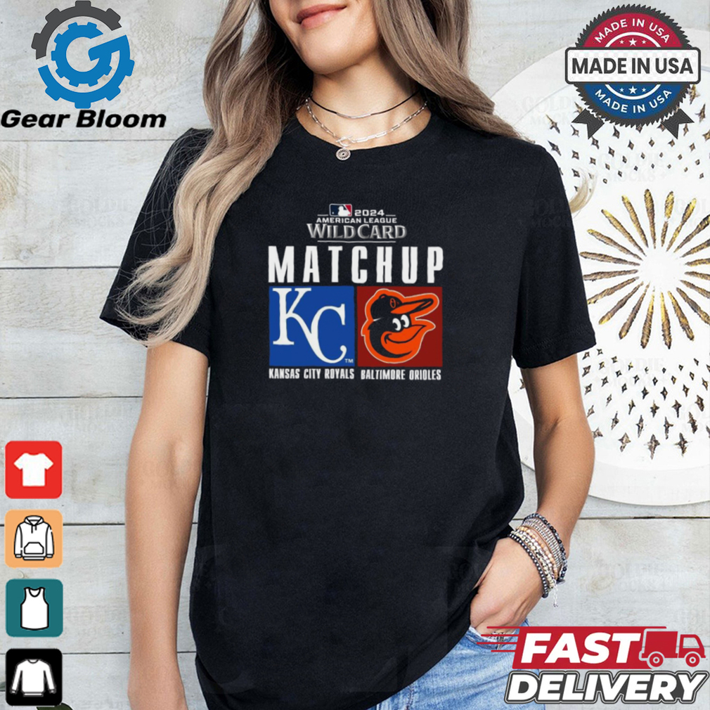 Official Kansas City Royals vs. Baltimore Orioles 2024 MLB AL Wild Card Matchup Shirt Official Kansas City Royals vs. Baltimore Orioles 2024 MLB AL Wild Card Matchup Shirt