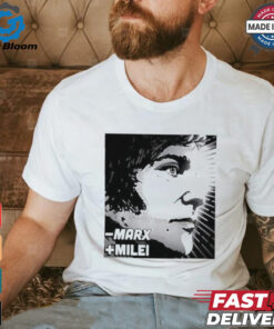Official Less Marx More Milei Icon Of Liberty T shirt