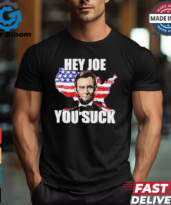 Official Lincoln Hey Joe You Suck Anti Biden Flag Of USA T Shirt