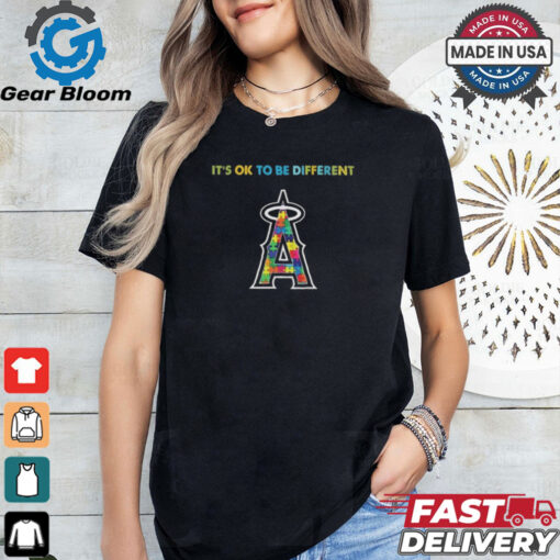 Official MLB Los Angeles Angels It’s Ok To Be Different Autism 2024 Shirt