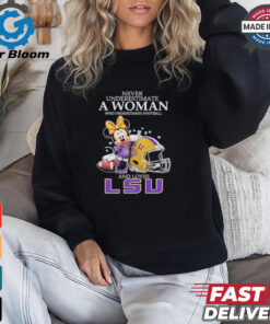 Official Mickey Mouse Never Underestimate A Woman Who Understands Football And Love LSU Tigers Shirt