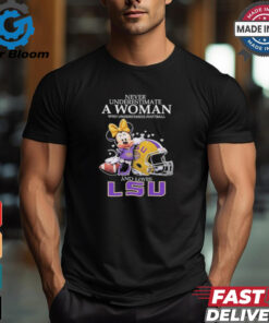 Official Mickey Mouse Never Underestimate A Woman Who Understands Football And Love LSU Tigers Shirt