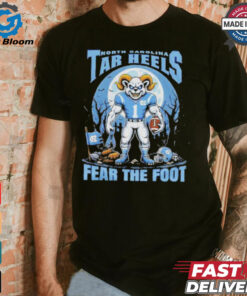 Official North Carolina Tar Heels Fear The Foot Halloween Shirt