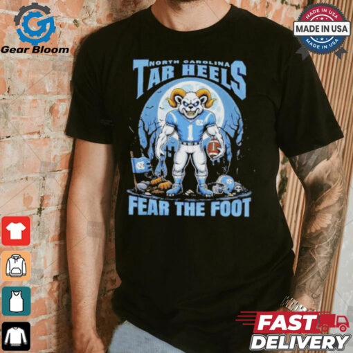 Official North Carolina Tar Heels Fear The Foot Halloween Shirt