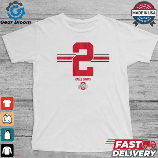 Official OSU Football Caleb Downs 2 Stripe t shirt