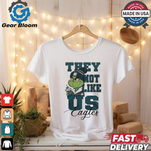 Official Philadelphia Eagles Grinch They Not Like Us Eagles White Version T Shirt